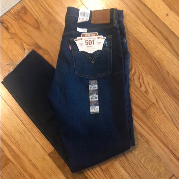 COPY - Levi’s 501 Skinny Button Fly Distressed NWT - Picture 2 of 6